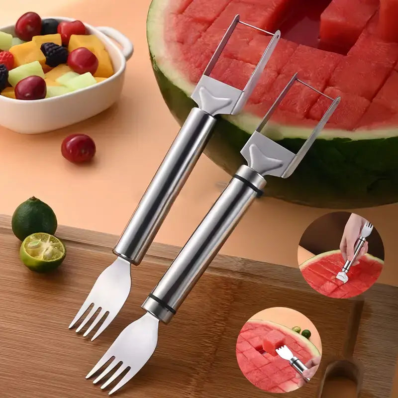 【2 Count】Watermelon Fork Slicer Cutter SlicerTool