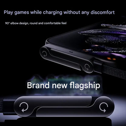 📢📢50% OFF !! ⏰⚡2-in-1 Invisible Holder Charger Cable – 240W Fast Charging Cord with Built-In Phone Stand