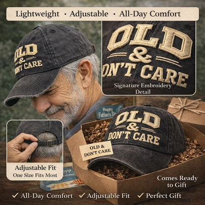 Vintage Distressed “OLD & DON’T CARE” Cap
