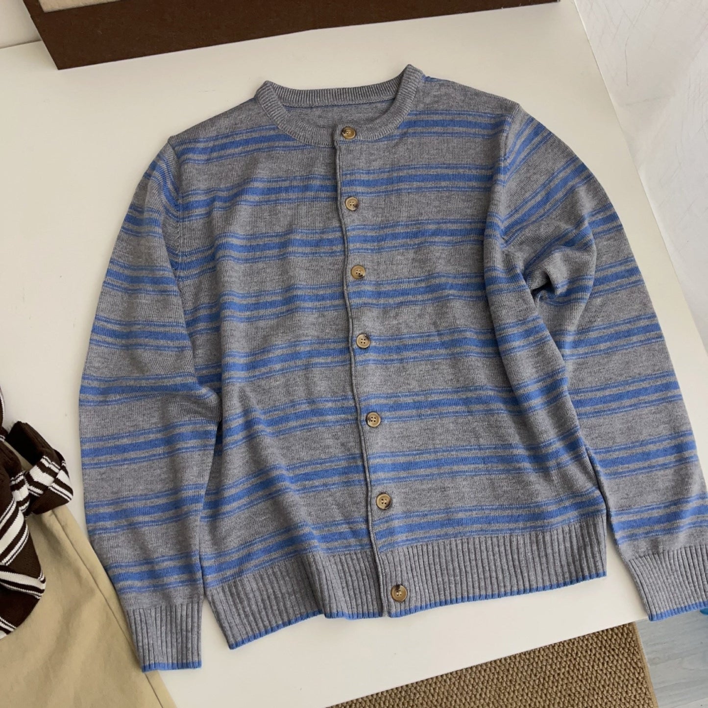 Striped Knit Cardigan – Classic Cozy Layer