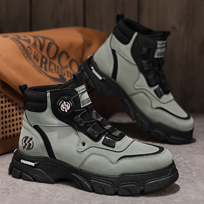 Men's outdoor work shoes with swivel buckle (waterproof, non-slip, comfortable and breathable)