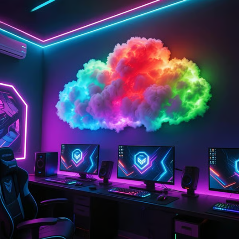 ⏰DIY USB-Powered Thundercloud LED Light Decor🌈☁️