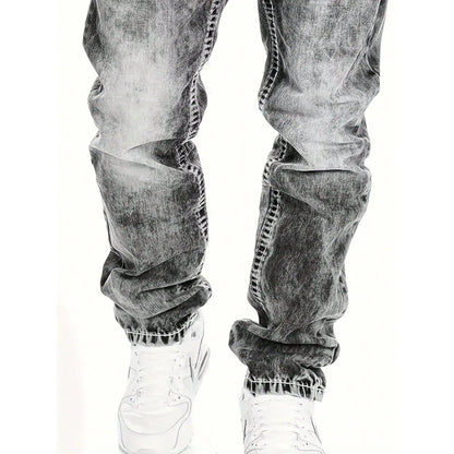 Men's Fashion Stretch Jeans,Minimalist Style Suitable For Summer, Emo Style