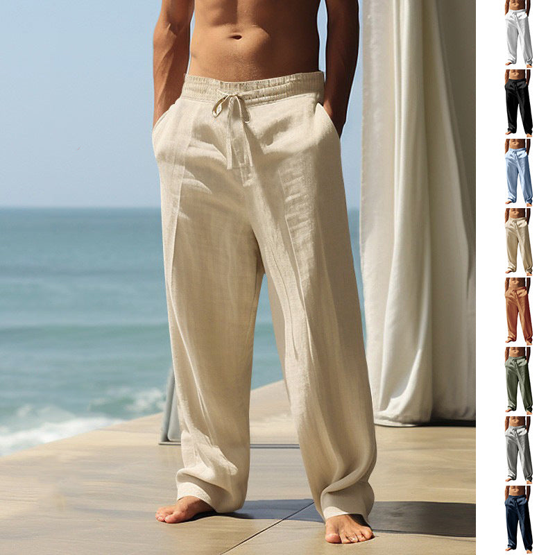 🔥Men's Casual Drawstring Pants with Pockets